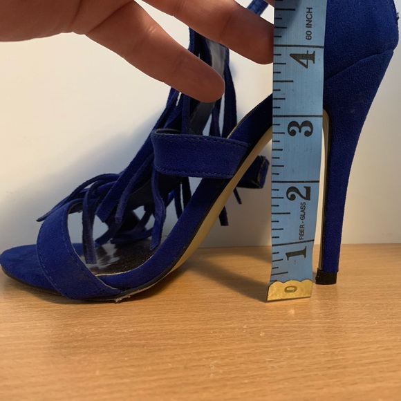 Royal blue fringe stiletto heels. Size: 7, Brand: Madden Girl, Heels: 4” - Picture 7 of 9